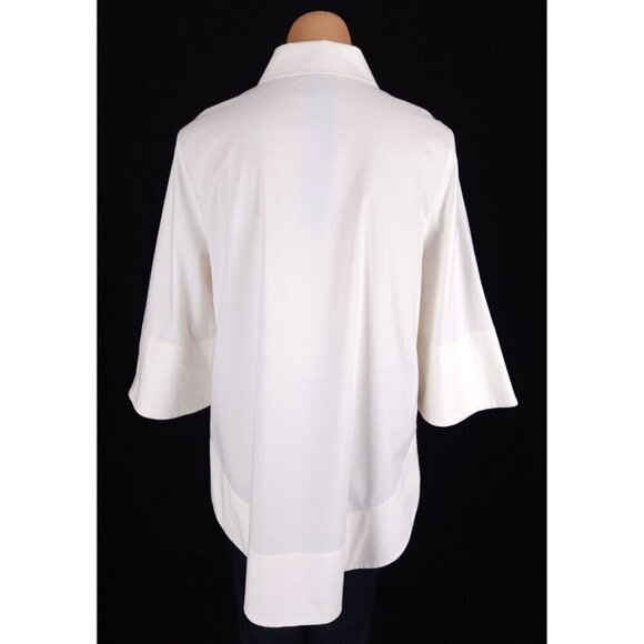 Kit and Ace 1/2 Button Wide Fit Pullover Tunic Size 4 Womens Off-White - Picture 7 of 9